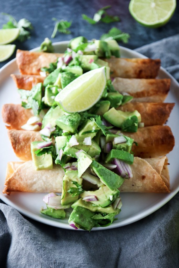 Baked Chipotle Chicken Taquitos