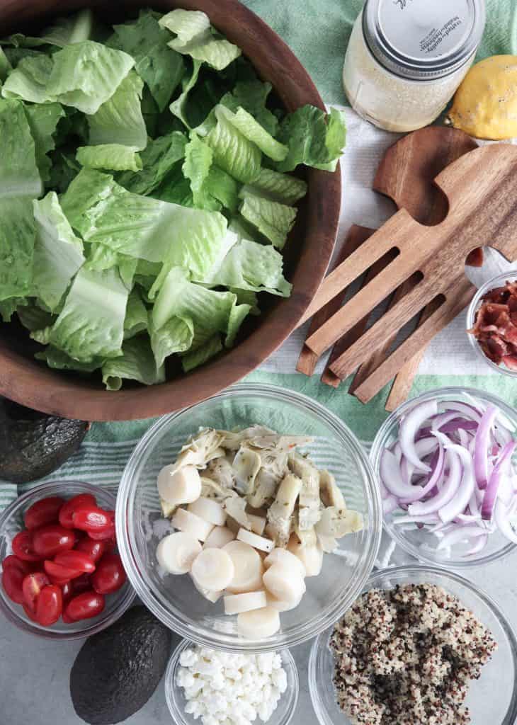 Grilled Shrimp Salad with Lemon Garlic Vinaigrette