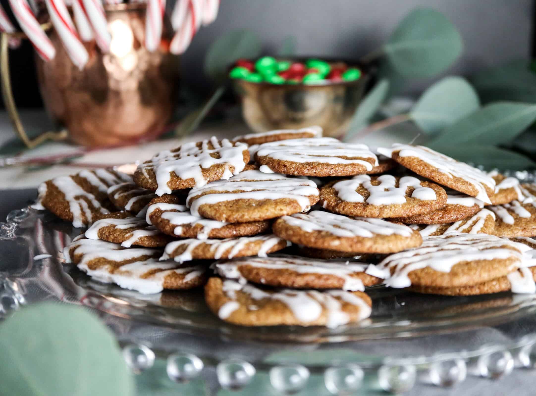 Iced Gingersnap Cookies