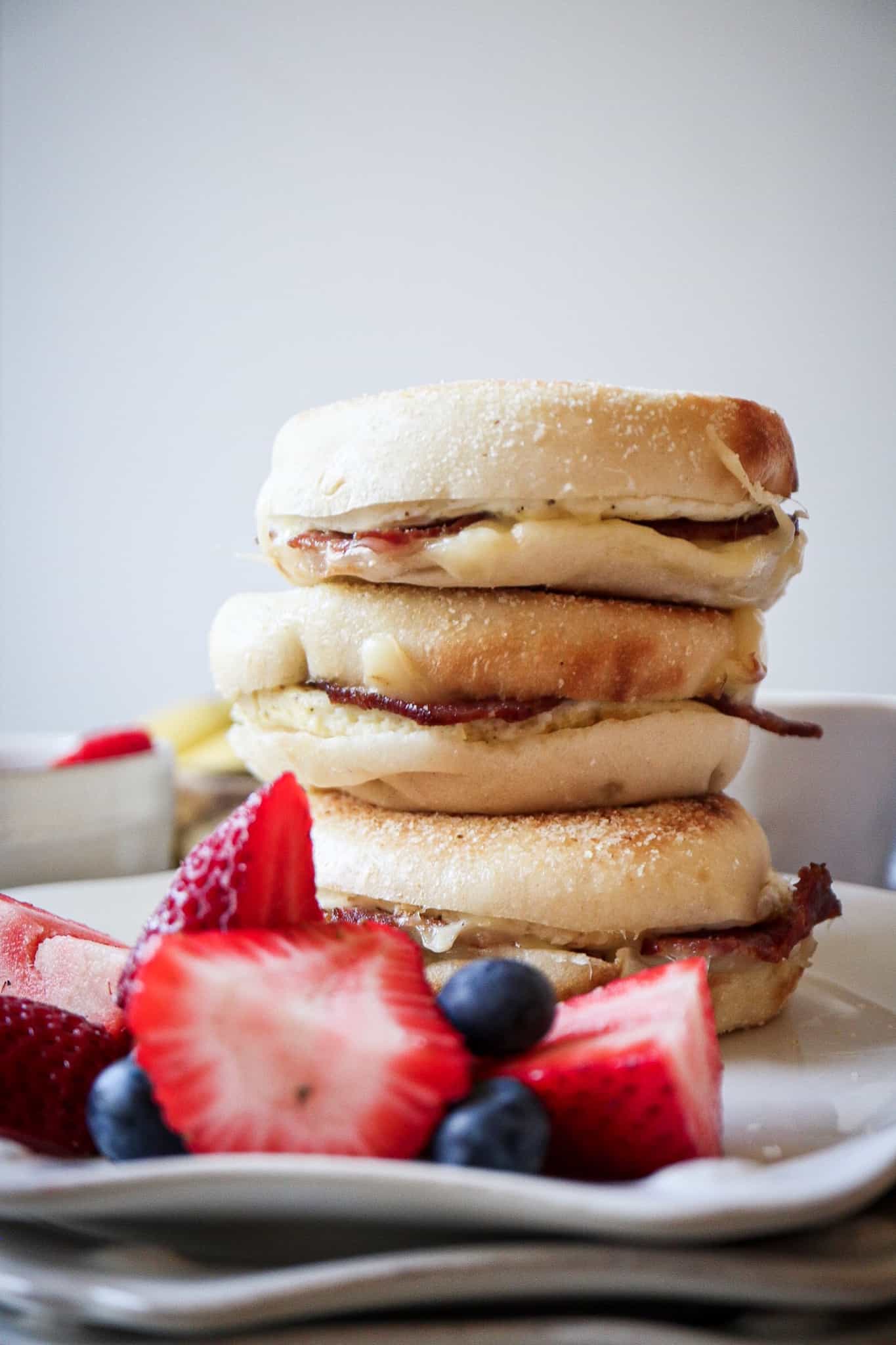 Make-ahead skinny breakfast sandwiches