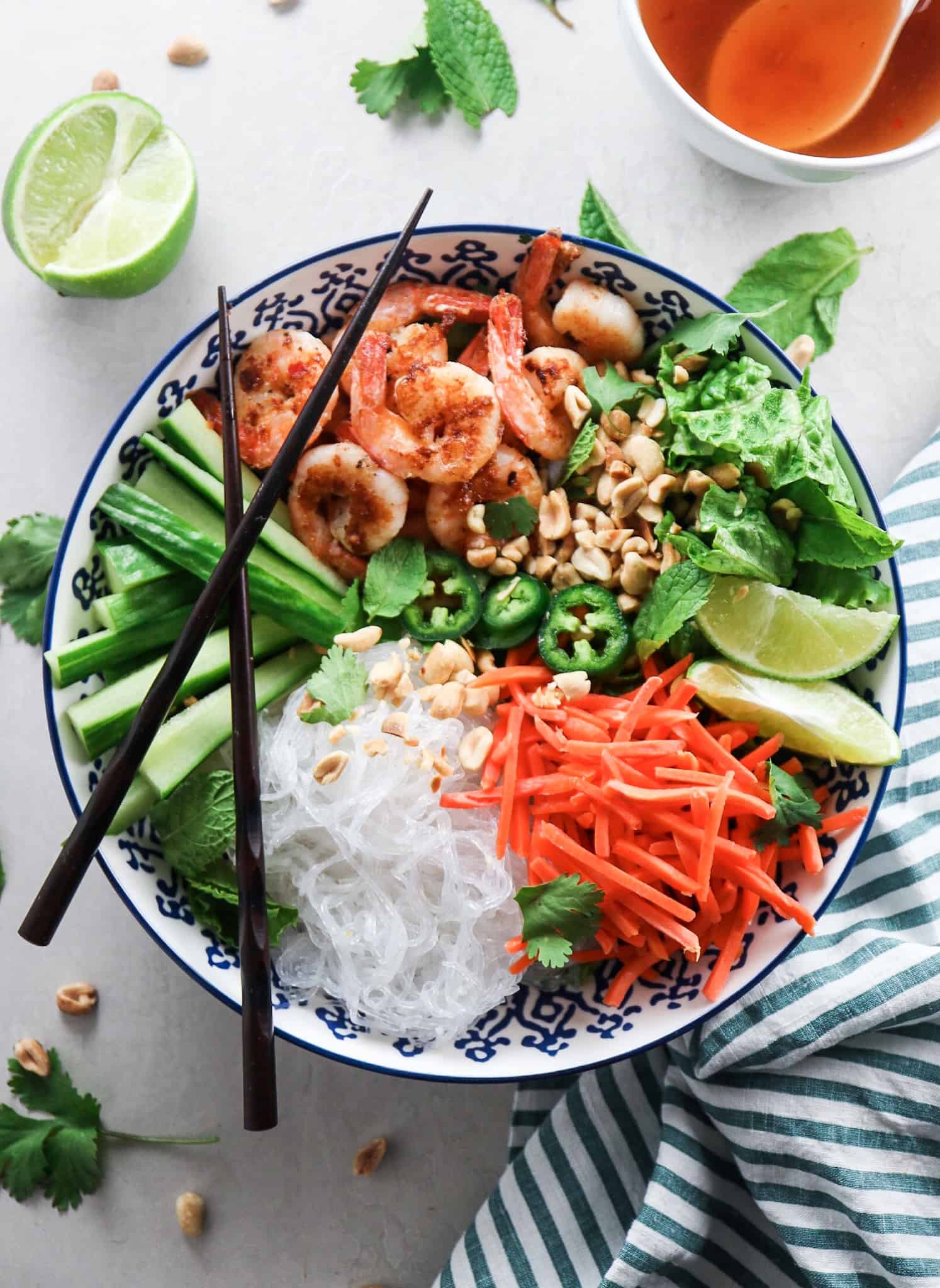 Vietnamese Shrimp Vermicelli Noodle Bowls