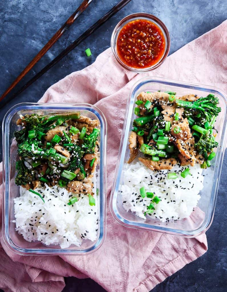 Spicy Almond Butter Chicken with Broccolini