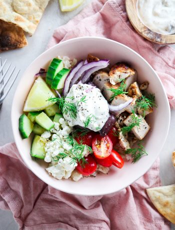 20 minute greek chicken bowls