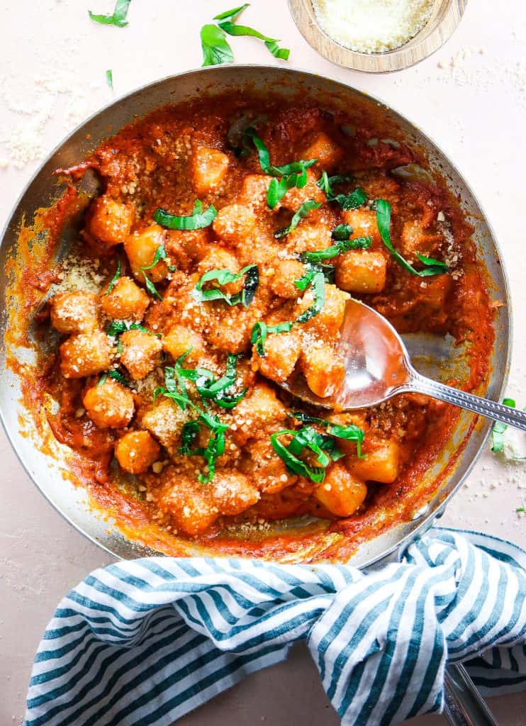 15 Minute Cauliflower Gnocchi Alla Vodka