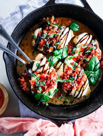 5 Ingredient Bruschetta Chicken (All ingredients from Trader Joe's!)