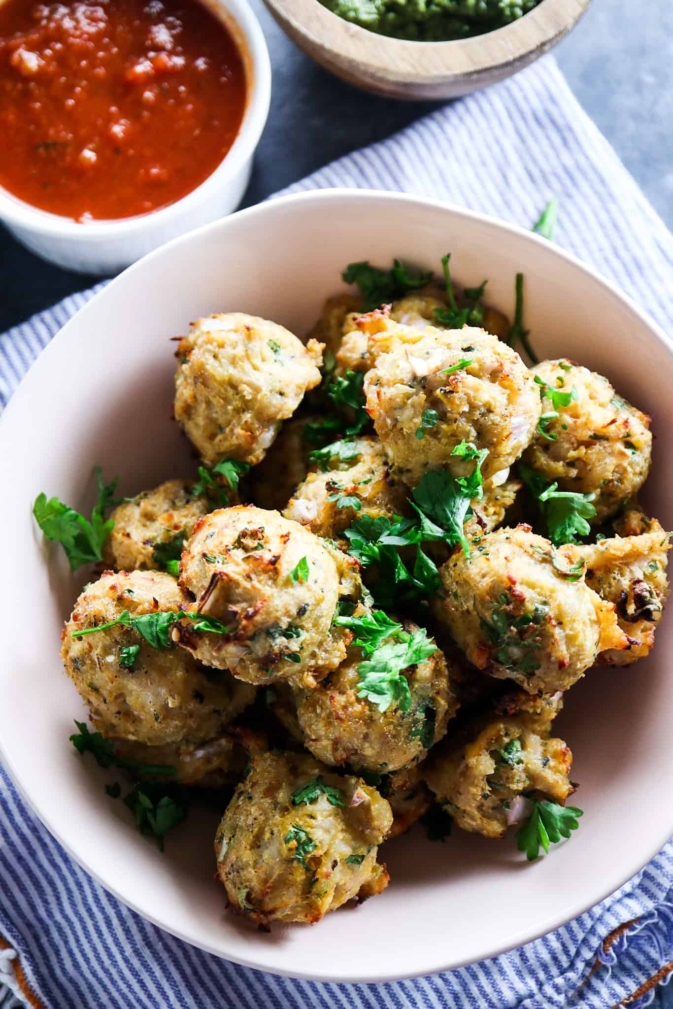 Easy Baked Turkey Meatballs Tipps in the Kitch