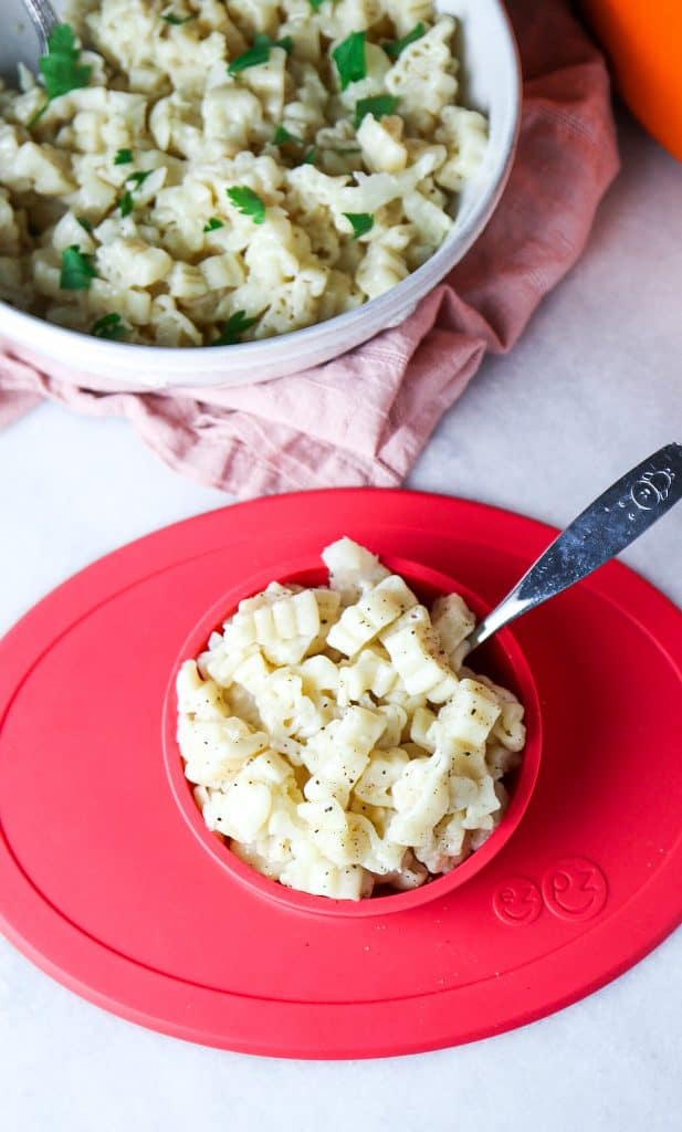 One Pot 5 Ingredient Cauliflower Mac & Cheese (toddler approved)