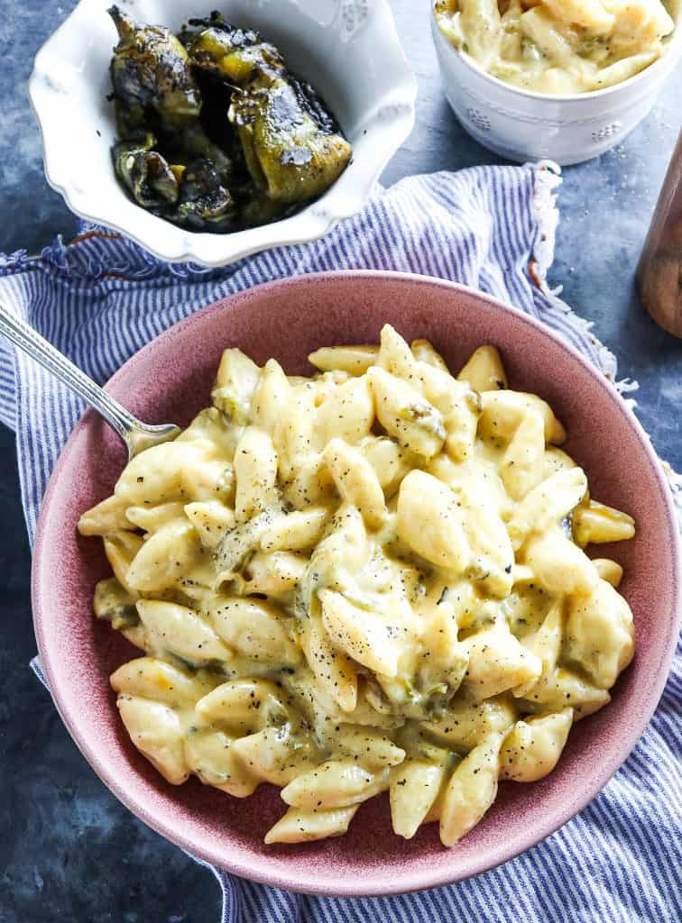 One Pot Hatch Chile Mac and Cheese