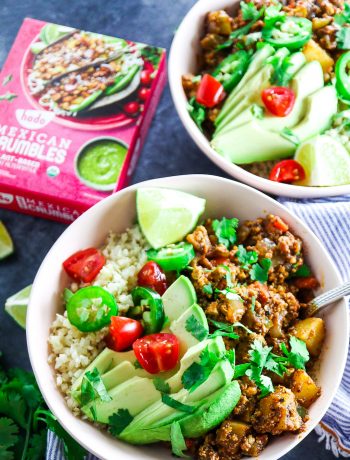 Mexican Picadillo with Cauliflower Rice (Plant-Based)