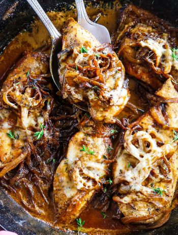 One Skillet French Onion Chicken