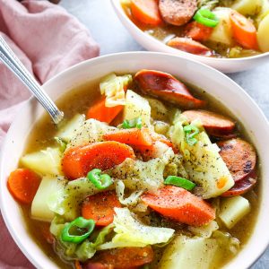 One Pot Sausage Potato and Cabbage Stew