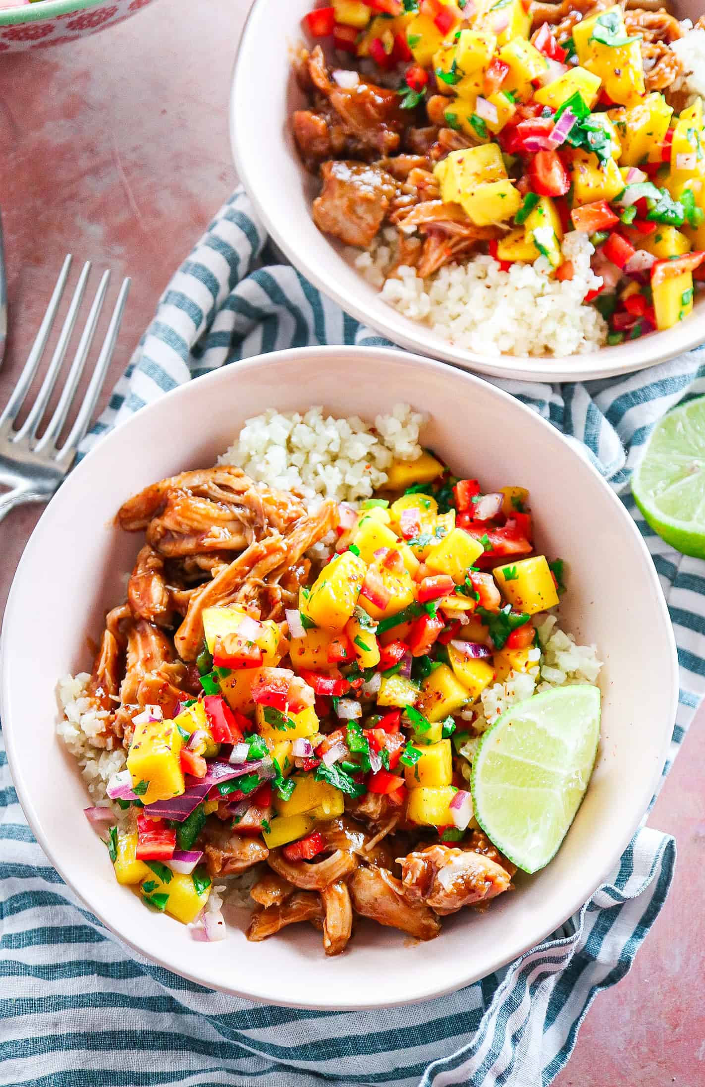 Crock Pot Bbq Chicken Thighs with Mango Salsa Tipps in the Kitch