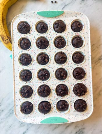 chocolate banana mini muffins healthy