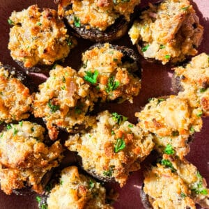 stuffed mushrooms with bacon and Boursin!